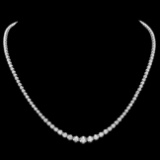 18k White Gold 6.50ct Diamond Necklace