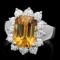 18k Gold 6.50ct Sapphire 1.30ct Diamond Ring