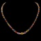 14k Gold 31ct Sapphire 1.4ct Diamond Necklace