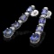 14k Gold 7ct Sapphire 0.40ct Diamond Earrings