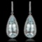 14K Gold 40.02ct Aquamarine & 2.41ct Diamond Earrings