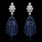 14K Gold 6.78ct Sapphire 0.68ct Diamond Earrings