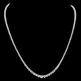 18k White Gold 7.00ct Diamond Necklace