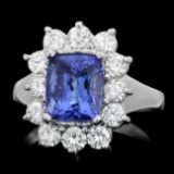 14k Gold 3.00ct Tanzanite 1.10ct Diamond Ring