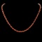 14K Gold 18.30ct Coral 1.10ct Diamond Necklace