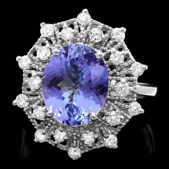 14k Gold 4.00ct Tanzanite 0.70ct Diamond Ring