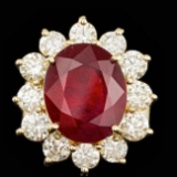 14k Yellow Gold 9.00ct Ruby 3.20ct Diamond Ring