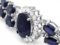 14k Gold 22ct Sapphire 1.85ct Diamond Bracelet