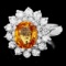 14k Gold 2.75ct Sapphire 1.40ct Diamond Ring