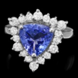 14k Gold 1.80ct Tanzanite 0.70ct Diamond Ring