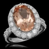 14K Gold 5.84ct Morganite 1.81ct Diamond Ring