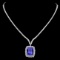 18k 17.50ct Tanzanite 7.35ct Diamond Necklace