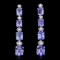 14k Gold 5ct Tanzanite 0.35ct Diamond Earrings