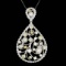 14k White Gold 6.85ct Diamond Pendant