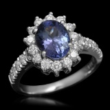 14K Gold 1.80ct Tanzanite 0.79ct Diamond Ring