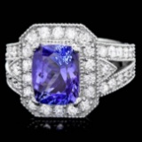 14k Gold 4.00ct Tanzanite 1.30ct Diamond Ring