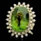 14k Gold 22ct Tourmaline 1.65ct Diamond Ring