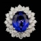 18k Gold 10.00ct Tanzanite 3.60ct Diamond Ring