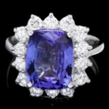 14k Gold 5.00ct Tanzanite 1.20ct Diamond Ring