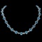 14k Gold 60.00ct Topaz 2.35ct Diamond Necklace