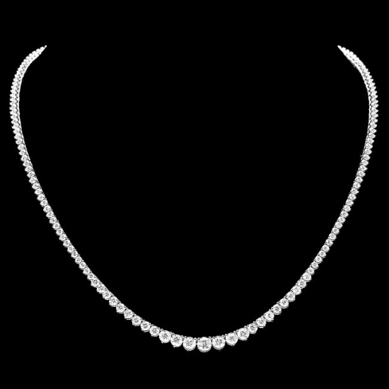 18k White Gold 9.20ct Diamond Necklace