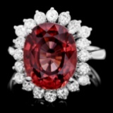 14k White Gold 9.00ct Zircon 1.15ct Diamond Ring