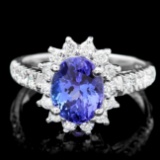 14k Gold 2.65ct Tanzanite 0.75ct Diamond Ring