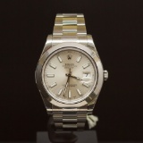 Rolex Stainless Steel Datejust 41mm Silver Dial Men's Wristwatch