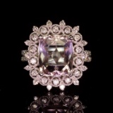 14K Gold 3.79ct Morganite 0.92ct Diamond Ring