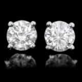 14k White Gold 1.60ct Diamond Earrings