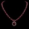 14K Gold 67.60ct Ruby & 2.55ct Diamond Necklace
