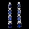 14k Gold 8ct Sapphire 0.30ct Diamond Earrings