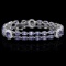 14k Gold 19ct Tanzanite 1.20ct Diamond Bracelet