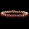 14k Gold 23.00ct Ruby 1.00ct Diamond Bracelet