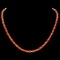14k Gold 16ct Coral 1.70ct Diamond Necklace