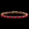 14k Gold 19.00ct Ruby 0.80ct Diamond Bracelet