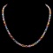 14k Gold 27ct Sapphire 1.20ct Diamond Necklace