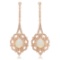 14K Rose Gold, 6.00cts Opal, 2.65cts Diamond Earring