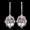 14K Gold 10.66ct Morganite 2.35ct Diamond Earrings