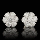 14k White Gold 2.50ct Diamond Earrings