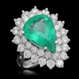 14K Gold 4.89 Emerald 2.65 Diamond Ring