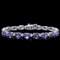 14k Gold 14ct Tanzanite 0.60ct Diamond Bracelet