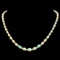 14k Gold 20.00ct Opal 1.00ct Diamond Necklace