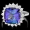 14k Gold 5.50ct Tanzanite 0.80ct Diamond Ring