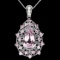 14k Gold 8.45ct Kunzite 0.17ct Diamond Pendant