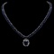 14K Gold 92.04ct Sapphire & 0.92ct Diamond Necklace