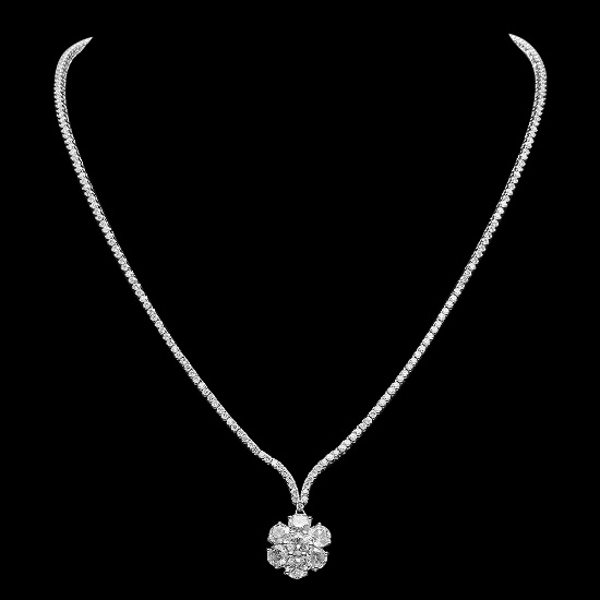 18K Gold 8.75ct Diamond Necklace