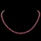 14k Gold 25.00ct Ruby 1.20ct Diamond Necklace