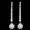 14k White Gold 3.65ct Diamond Earrings