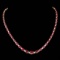 14k Gold 33.00ct Ruby 1.55ct Diamond Necklace